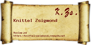 Knittel Zsigmond névjegykártya