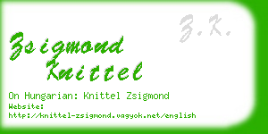 zsigmond knittel business card